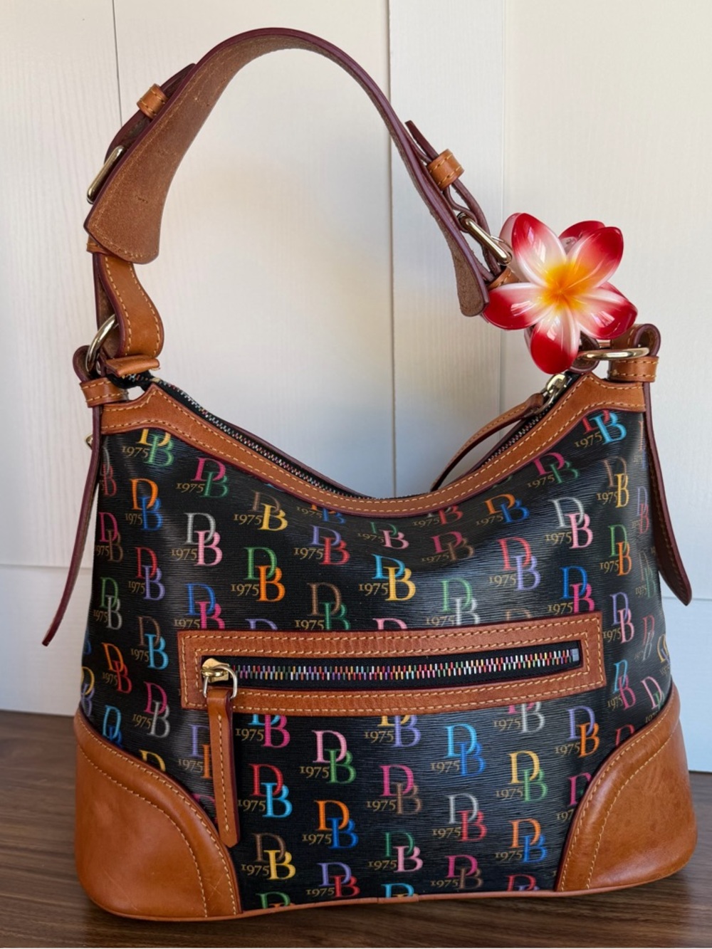 Dooney & Bourke Hobo Multi Colored Rainbow Shoulder Bag - Picture 7 of 12